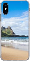 Geschikt voor iPhone X hoesje - Strand - Tropisch - Hawaii - Siliconen Telefoonhoesje
