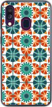 Convient pour coque Samsung Galaxy A40 - Un motif symétrique de la mosaïque marocaine - Coque de téléphone en Siliconen