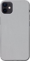 iPhone 12 mini hoesje - Metaal print - Grijs - Siliconen Telefoonhoesje