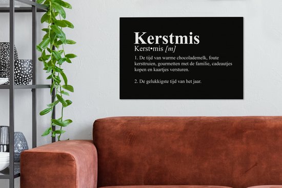 Tableau sur toile Noël - Définition de Noël - Citations - Dictionnaire - Proverbes - 90x60 cm - Décoration murale