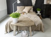 Passion for Linen | Remy dekbedovertrek naturel | 260-240 cm | Luxe katoen perkal / linnen mix natural