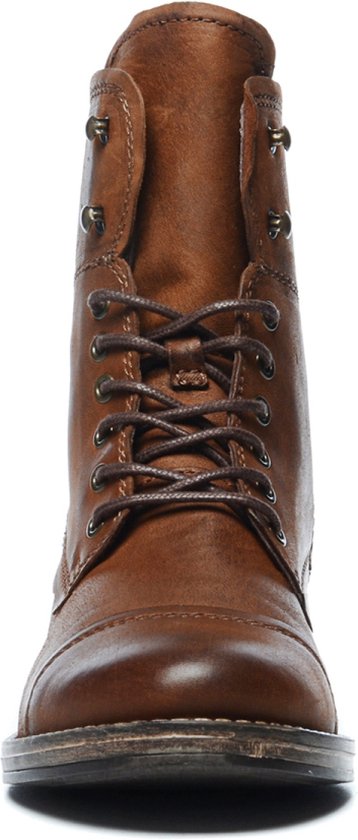 Manfield - Femme - Bottines à lacets cognac - Taille 40