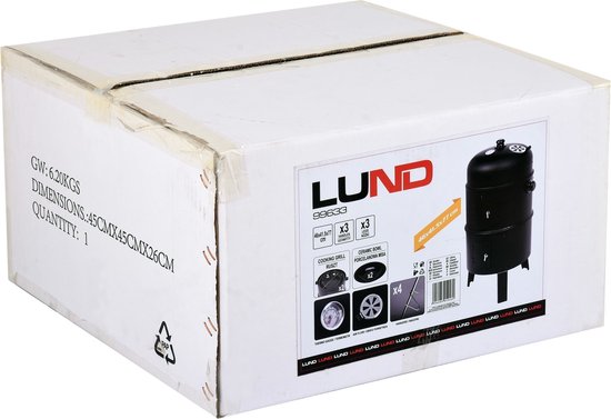 LUND BBQ Roker/ Barbecue grill - 40cm grill - 4 hangers van lund — afbeelding 4