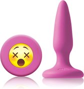 Nsnovelties – Siliconen Buttplug met Emoji Stop WTF Hoogwaardig Afgewerkt – 9 cm – Roze