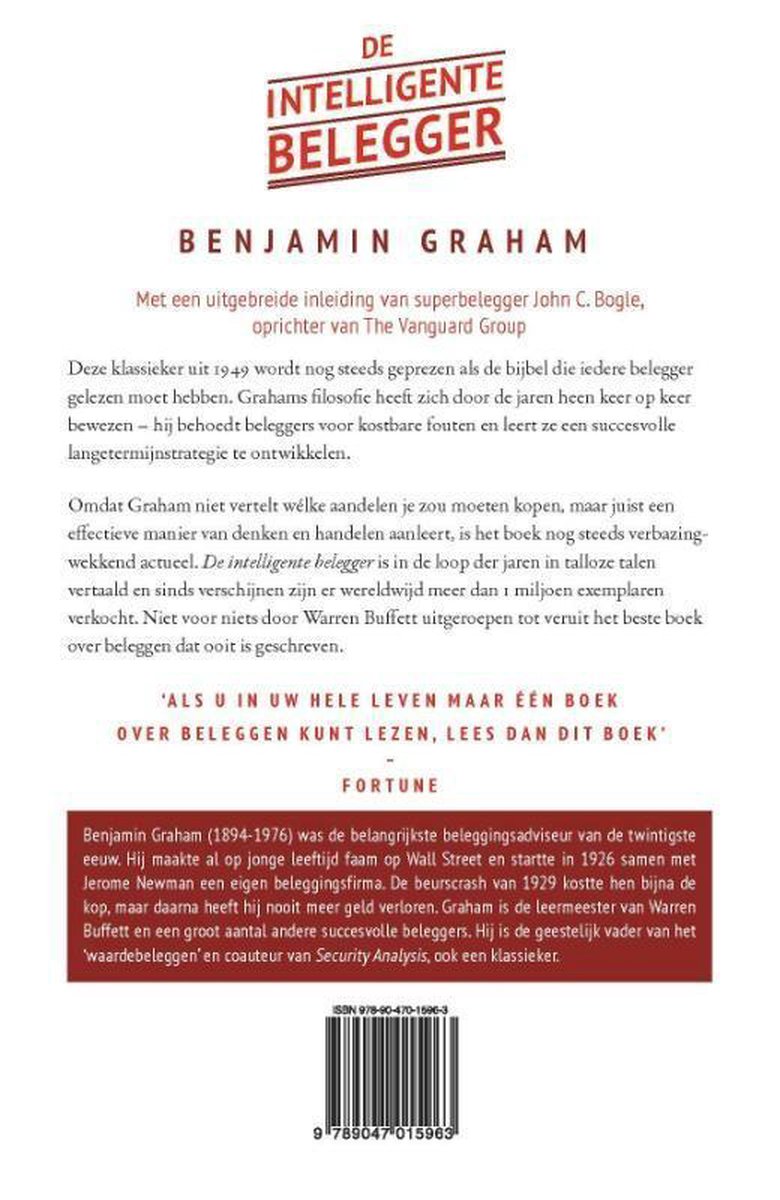 De intelligente belegger - back cover