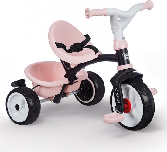 Smoby - Baby Driver Plus Roze - Driewieler - Loopfiets