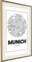 Poster City Map: Munich (Round) 40x60