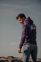 Malelions Men Split Hoodie- Purple/White