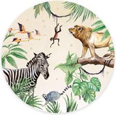 Cirkelbehang - King of the Jungle   - ø 120 cm