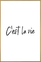 JUNIQE - Poster met kunststof lijst C'est La Vie -40x60 /Wit