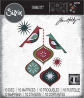 Sizzix Thinlits Snijmal Set - Ornamental Birds - 10 stuks