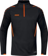 Jako Challenge Ziptop Heren - Zwart / Fluo Oranje