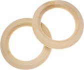 Houten Ringen (58 x 9 mm, gat 38 mm) 10 stuks