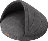 Dog's Lifestyle hondenmand Snuggle Cave Misty Antraciet 65cm ( ook in grijs, taupe en bruin )