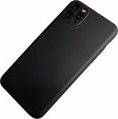 Apple iPhone 11 Pro Max - Silicone effen hoesje Tobias zwart - Geschikt voor