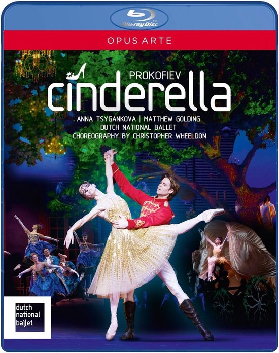 Blu-ray hoes met een ballerina in goudkleurige jurk en een man in rood militair uniform dansend.