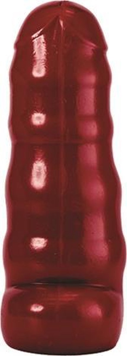 Dildo met Ribbels Dildo - WAD Cosmic Crash - Rood