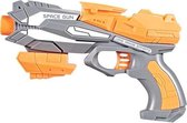 pistool Space Gun 20 cm grijs/oranje