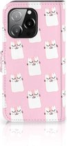 GSM Hoesje iPhone 13 Pro Bookcase Valentijn Cadeaus Sleeping Cats