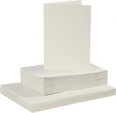 kaarten met enveloppen 10,5 x 15 cm 50 sets cr√®me