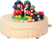 muziekdoos Mickey en Minnie Wooderful Life 14 cm hout