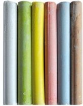 schoolbordkrijt gekleurd 8 cm 12 stuks