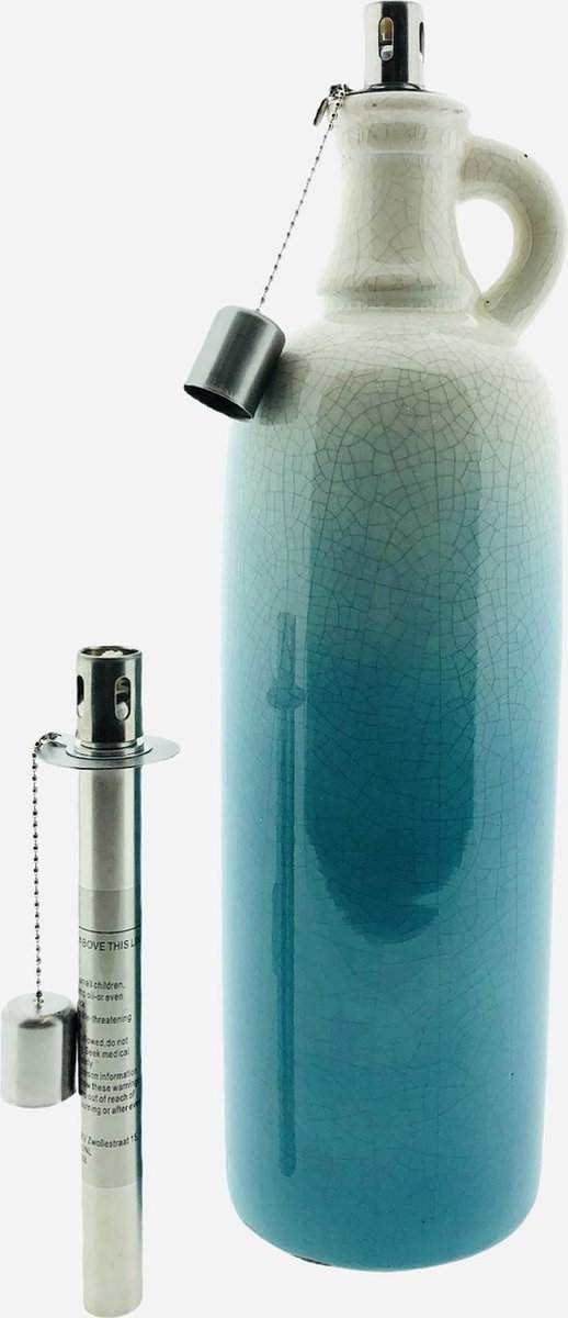 Olielamp - Olielampinzet - Reservoir Met Lont Maak Je Eigen Olielamp - 21 x 1,8 cm - 2 Stuks van Inspirion — afbeelding 2