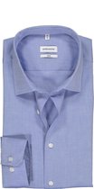 Seidensticker slim fit overhemd - blauw - Strijkvrij - Boordmaat: 42