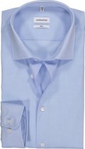 Seidensticker slim fit overhemd - mouwlengte 7 - lichtblauw - Strijkvrij - Boordmaat: 42