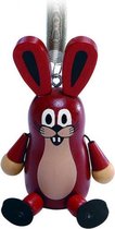 decoratiehanger junior 9,5 cm hout roodbruin