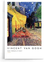Walljar - Vincent van Gogh - Caféterras Bij Nacht - Muurdecoratie - Poster