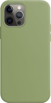 Hoesje Geschikt voor iPhone 13 Pro Hoesje Siliconen Cover Case - Hoes Geschikt voor iPhone 13 Pro Hoes Back Case - Groen