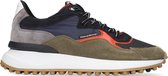 Floris van Bommel Mannen Leren Lage sneakers / Herenschoenen  16339 combi - Groen - Maat 42