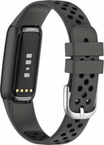 Fitbit Luxe Sport Bandje - Wearablebandje - Siliconen - Grijs Met Zwart - 160-220mm