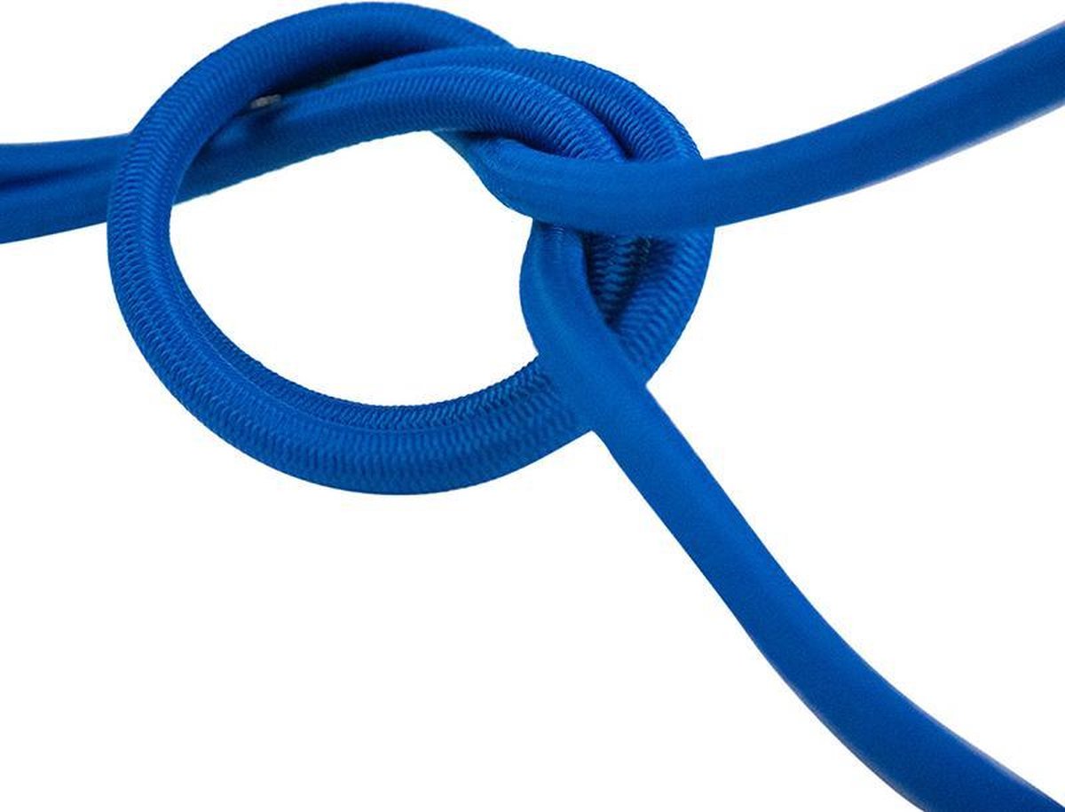 Afdekzeilwinkel - Elastisch koord 10mm blauw op rol - 25 meter