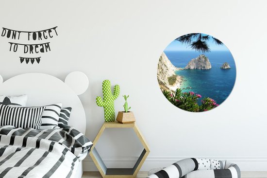 WallCircle - Cercle mural - Cercle mural - Zakynthos - Roches - Water - Aluminium - Dibond - 60x60 cm - Intérieur et Extérieur