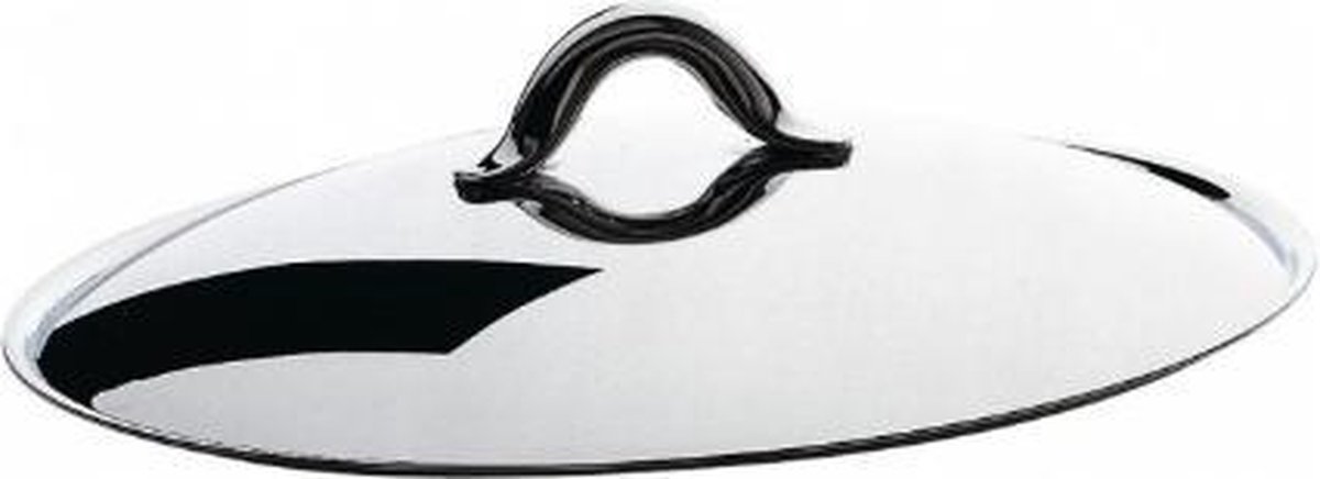 Alessi Pannendeksel Mami - SG200/16 - Ø 20 cm - Ontworpen door Stefano Giovannoni - Hoogwaardig 18/10 Roestvrij Staal - Geschikt voor Inductie - Vaatwasserbestendig - Elegant en Functioneel Design voor de Mami Pannenset
