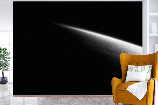 Papier Peint - Papier Papier peint photo Ombre sur la terre en noir et blanc - Largeur 305 cm x hauteur 220 cm