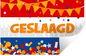 Muurstickers - Sticker Folie - Feest - Spreuken - 'Geslaagd' - Quotes - 30x20 cm - Plakfolie - Muurstickers Kinderkamer - Zelfklevend Behang - Zelfklevend behangpapier - Stickerfolie
