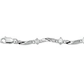 The Jewelry Collection Armband Zirkonia 5,0 mm 18,5 cm - Zilver