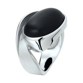 The Jewelry Collection Ring Onyx - Zilver