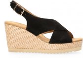 Gabor  - Sandaal Met Sleehak Suede - Black - 36
