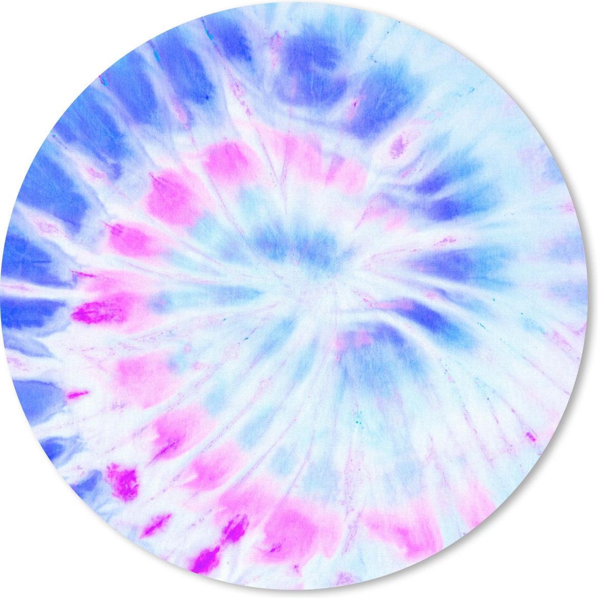 Muismat rond 40x40 cm - Mousepad Zomer - Tie dye - Paars - Ronde muismatten