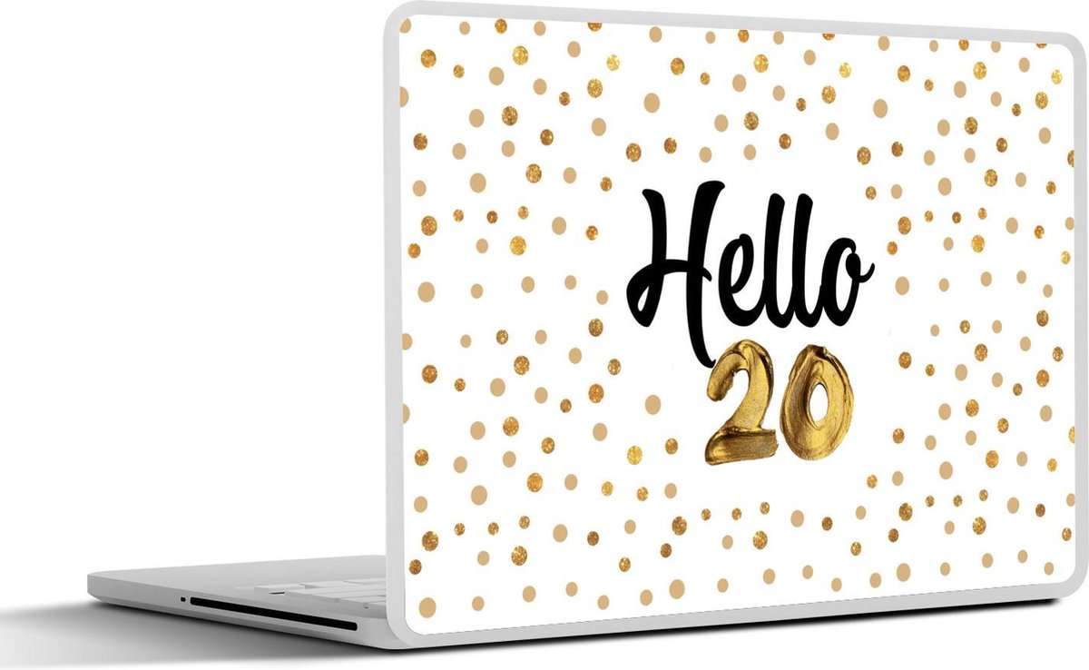 Laptop sticker - 13.3 inch - Jubileum - 20 jaar - Design - 31x22,5cm - Laptopstickers - Laptop skin - Cover