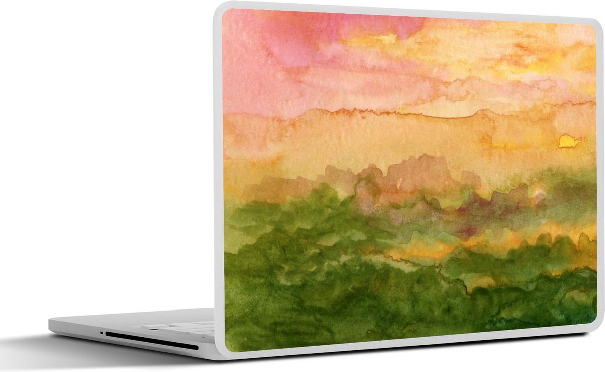 Afbeelding van product SleevesAndCases  Laptop sticker - 13.3 inch - Landschap - Waterverf - Lente