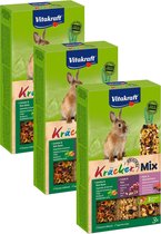 Vitakraft Rabbit Kracker 3in1 - Lapin Snack - 3 x Noix & Myrtilles & Légumes