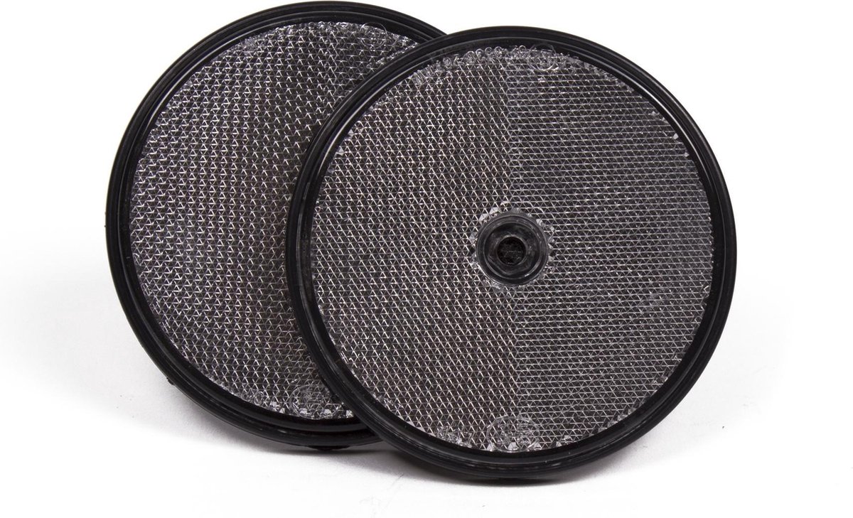 Benson Ronde witte reflectoren - 85 mm - schroefbevestiging - 2 stuks