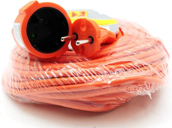 Verlengsnoer oranje 10 Meter - 2 x 1.0 mm²