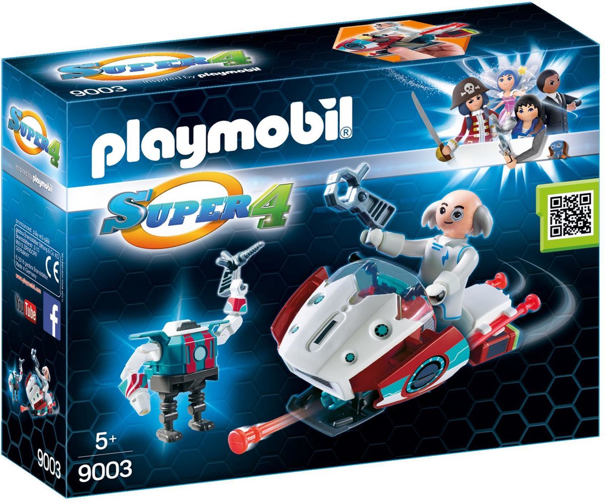 PLAYMOBIL Skyjet met Dr. X & robot  - 9003