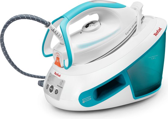 Foto: Tefal sv8010 express anti kalk stroomgenerator 2800w 1 8l turkoois wit